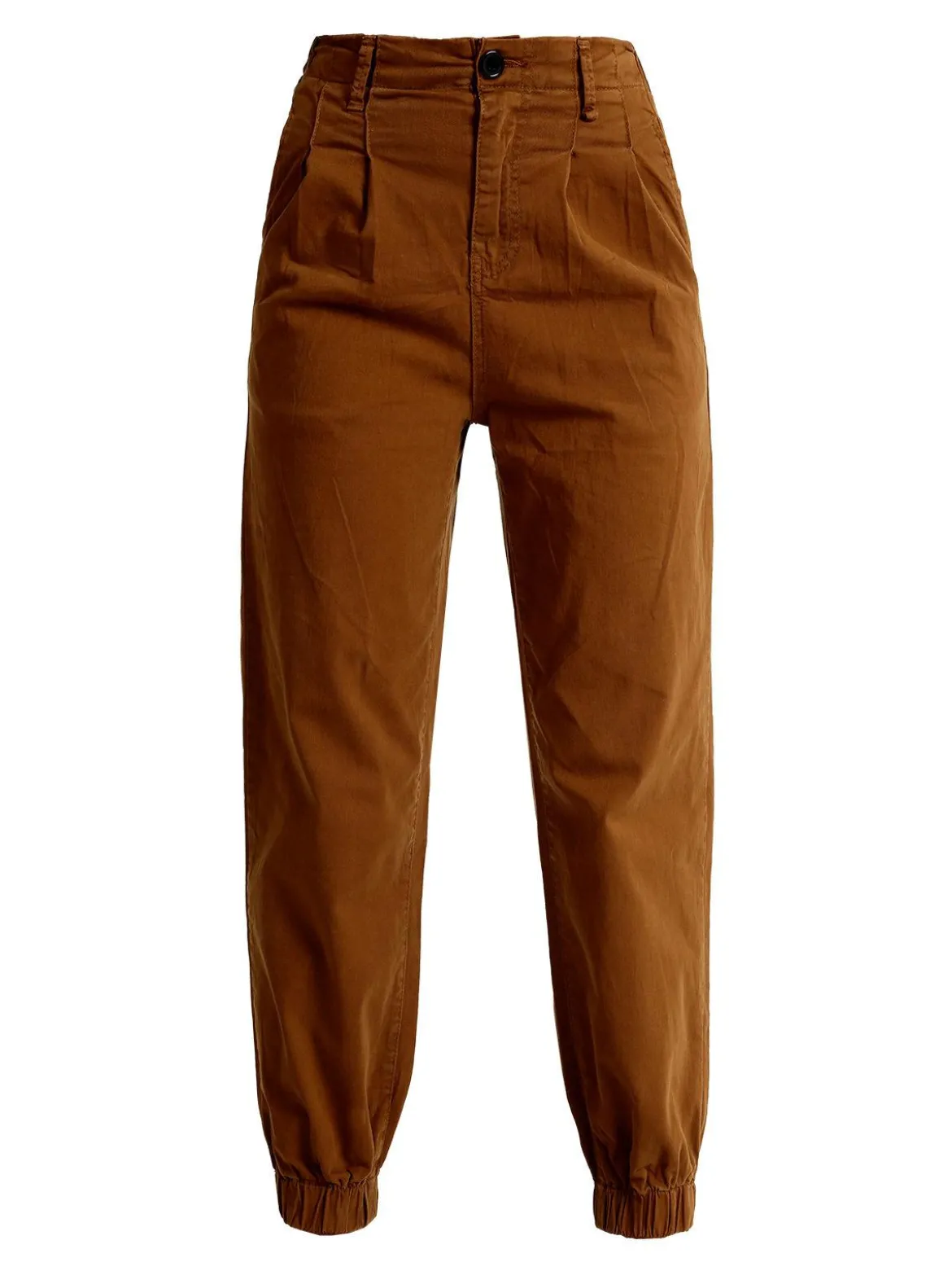 Ghiaccio&Limone Pantaloni in cotone a vita alta con polsino