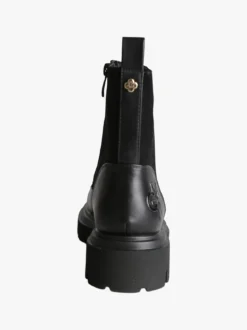 Gian Marco Venturi Anfibi donna chunky in ecopelle e velluto - nero