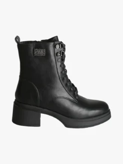 Gian Marco Venturi Anfibi donna stringati con tacco - nero