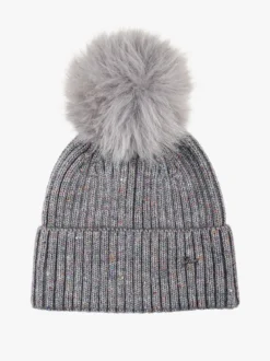 Gian Marco Venturi Cappello donna lurex in maglia con pompon - grigio