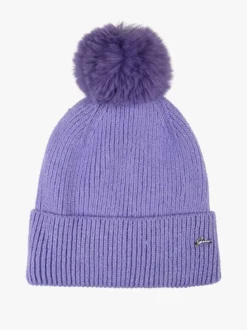Gian Marco Venturi Cappello donna lurex in maglia con pompon - viola