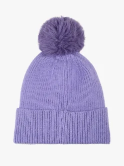 Gian Marco Venturi Cappello donna lurex in maglia con pompon - viola