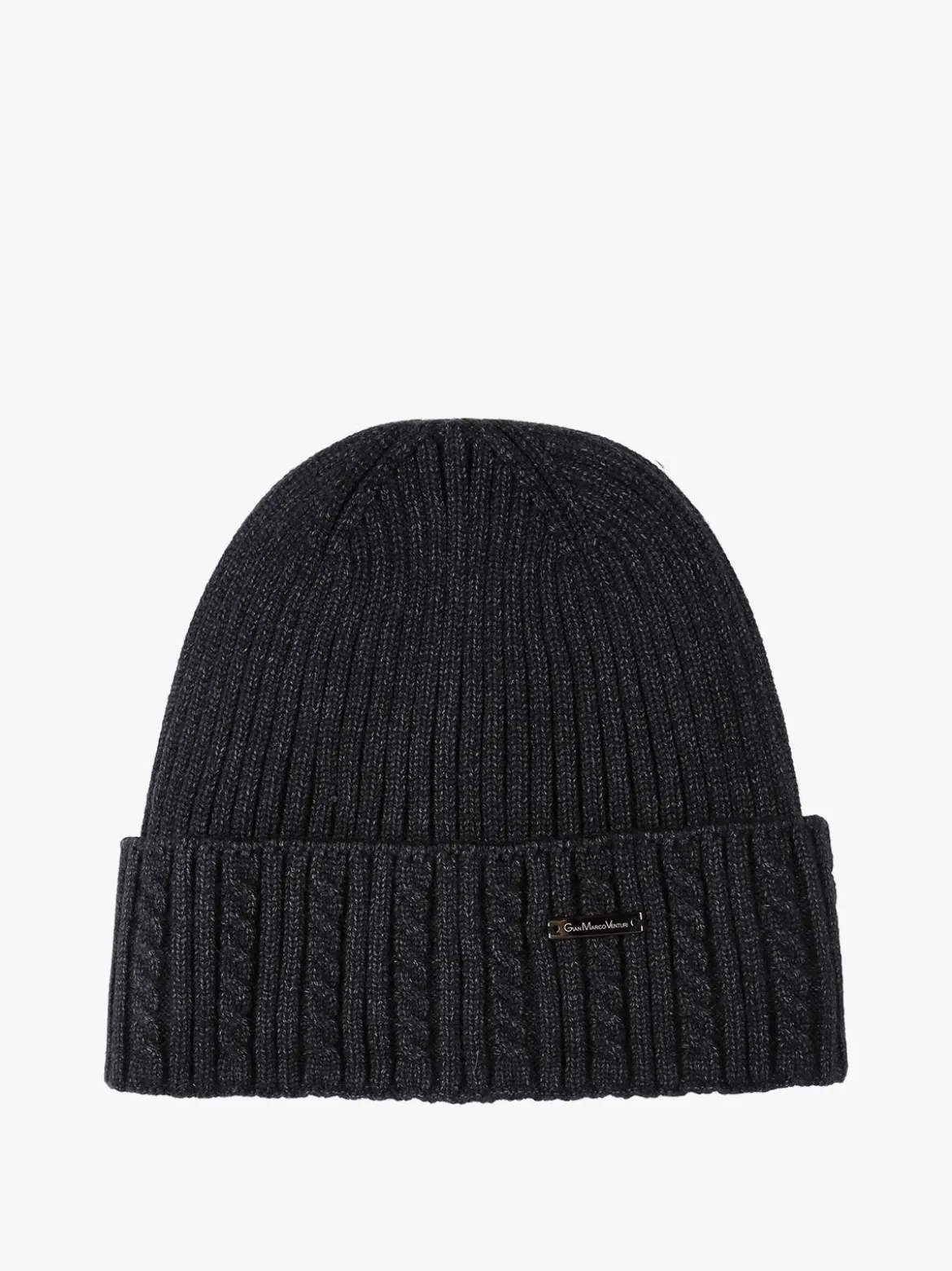 Gian Marco Venturi Cappello in maglia con risvolto - antracite