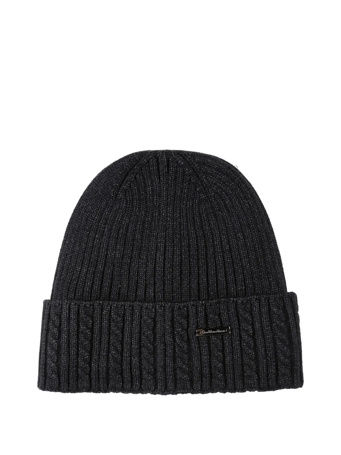 Gian Marco Venturi Cappello in maglia con risvolto - antracite