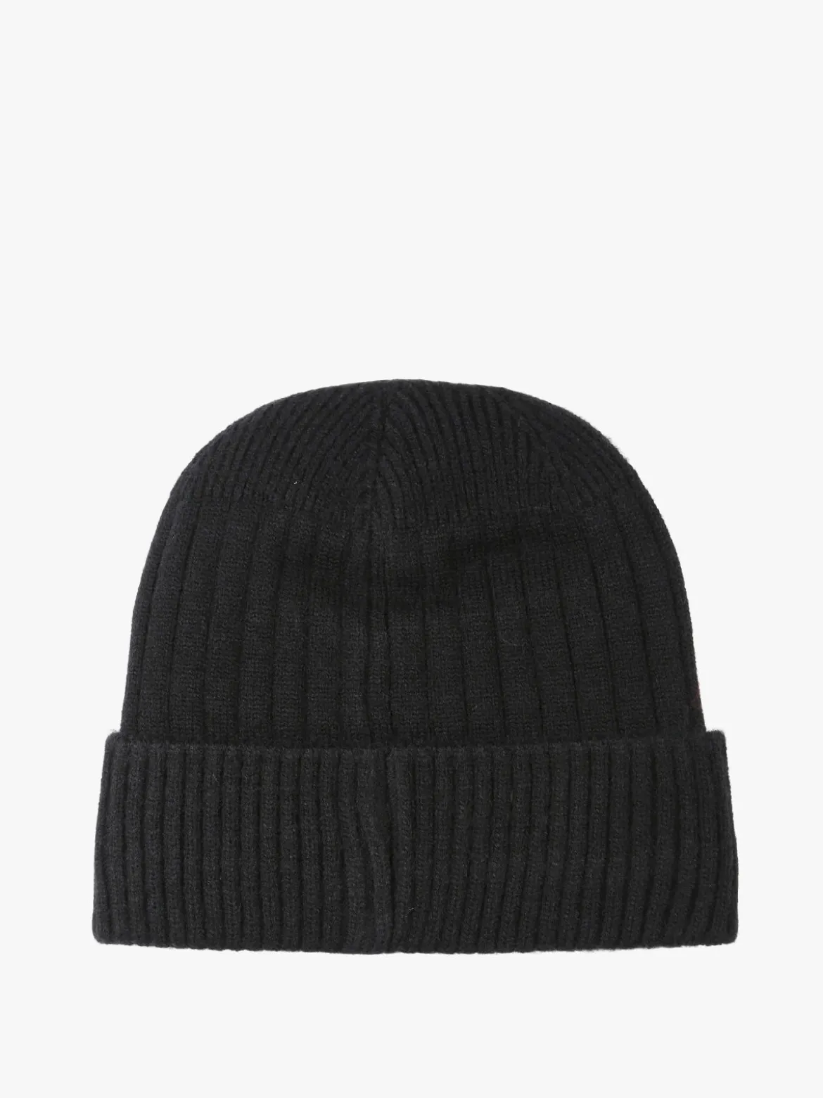 Gian Marco Venturi Cappello in maglia da uomo a coste con risvolto - nero