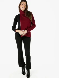 Gian Marco Venturi Maglia dolcevita da donna con strass - bordeaux
