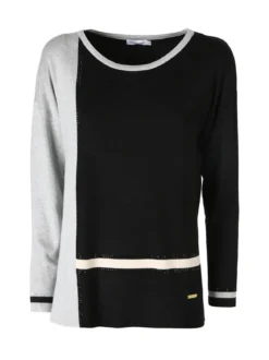 Gian Marco Venturi Maglia donna girocollo con strass - nero