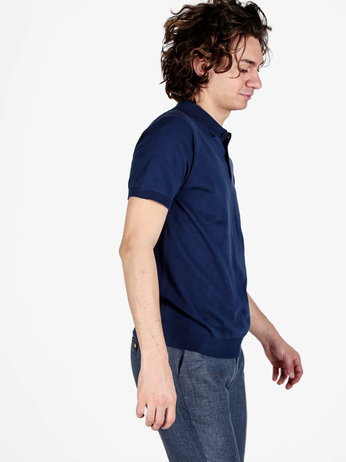 Gian Marco Venturi Polo da uomo in cotone a maniche corte