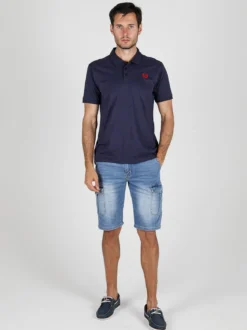 Gian Marco Venturi Polo da uomo in cotone a maniche corte