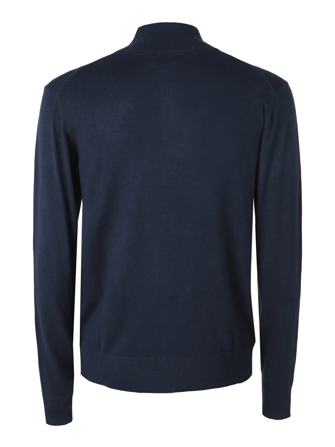 Gian Marco Venturi Pullover da uomo mezza zip misto viscosa - blu scuro