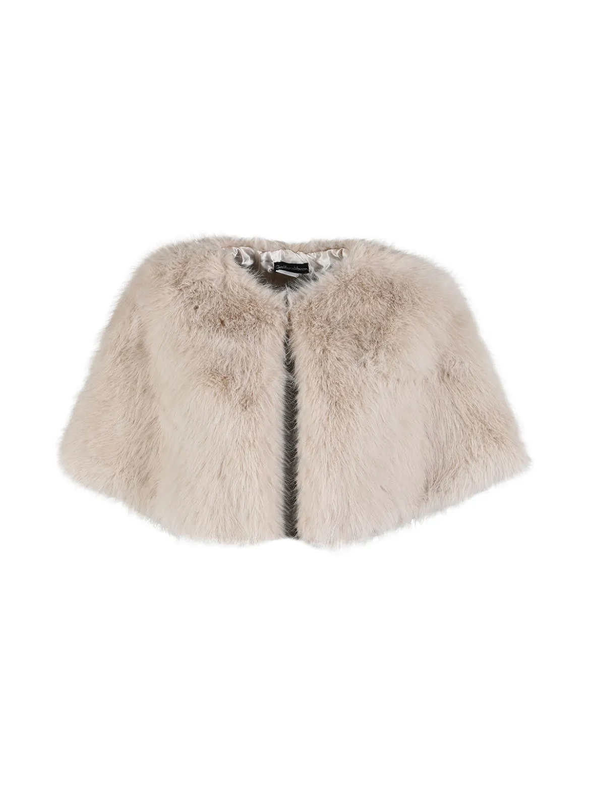 Gian Marco Venturi Scialle donna in pelliccia sintetica con gancino - beige