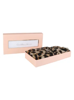 Gian Marco Venturi Sciarpa animalier da donna sfrangiata - beige