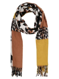 Gian Marco Venturi Sciarpa donna animalier con frange