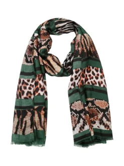 Gian Marco Venturi Sciarpa donna animalier - verde