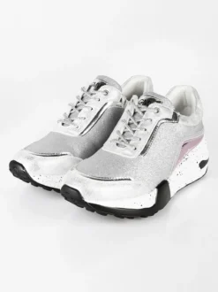 Gian Marco Venturi Sneakers glitter con zeppa