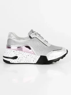 Gian Marco Venturi Sneakers glitter con zeppa