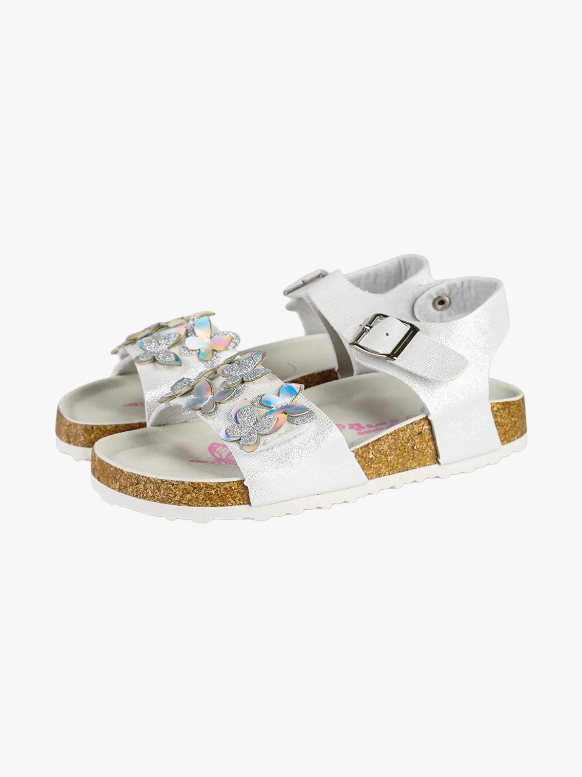 Giardino D'Oro Sandali da bambina con fibbia e cinturino a strappo - bianco