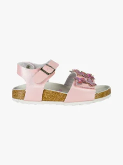 Giardino D'Oro Sandali da bambina con fibbia e cinturino a strappo - rosa