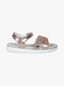 Giardino D'Oro Sandali da bambina con strass e cinturino a strappo