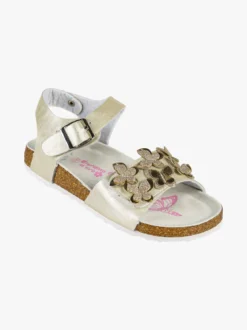 Giardino D'Oro Sandali da ragazza con fibbia e cinturino a strappo - beige