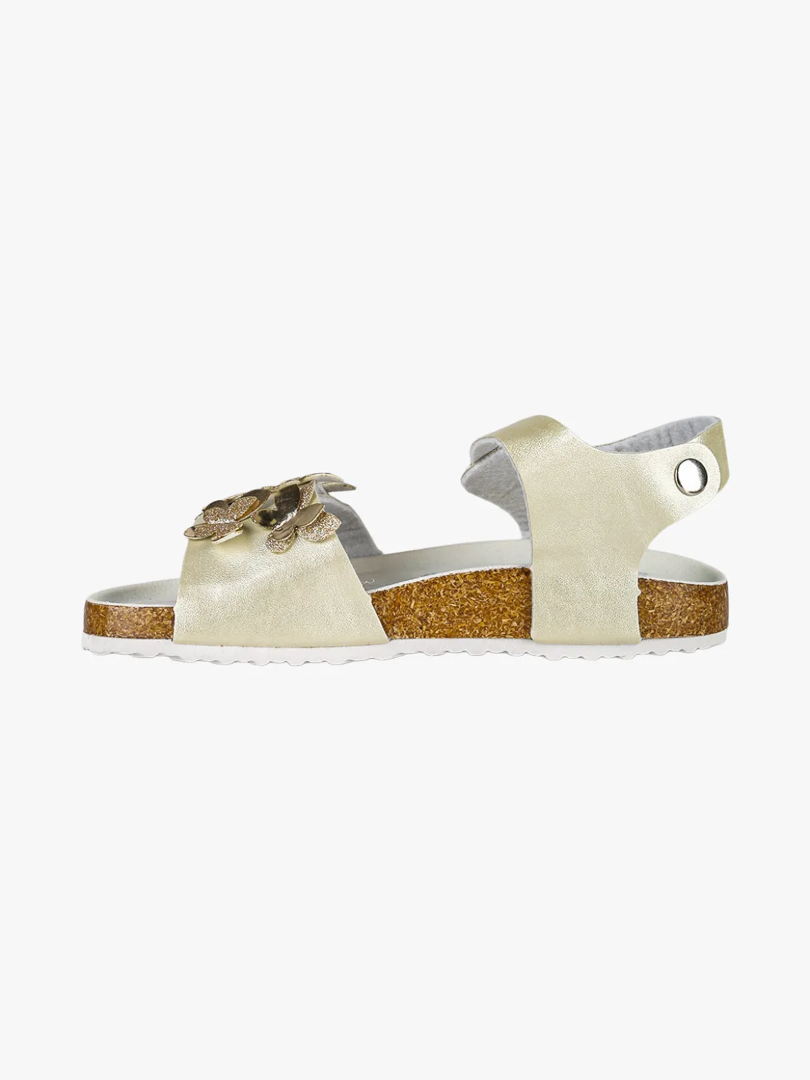 Giardino D'Oro Sandali da ragazza con fibbia e cinturino a strappo - beige