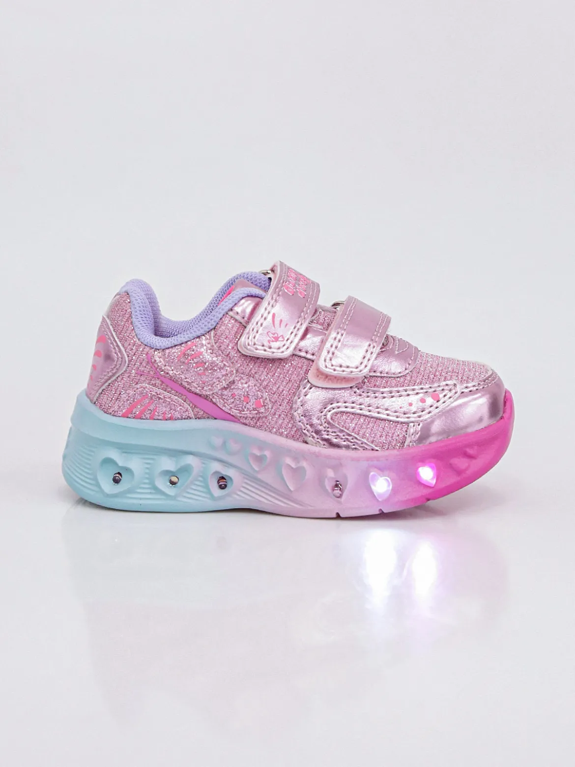 Giardino D'Oro Sneakers da bambina con luci e strappi - rosa