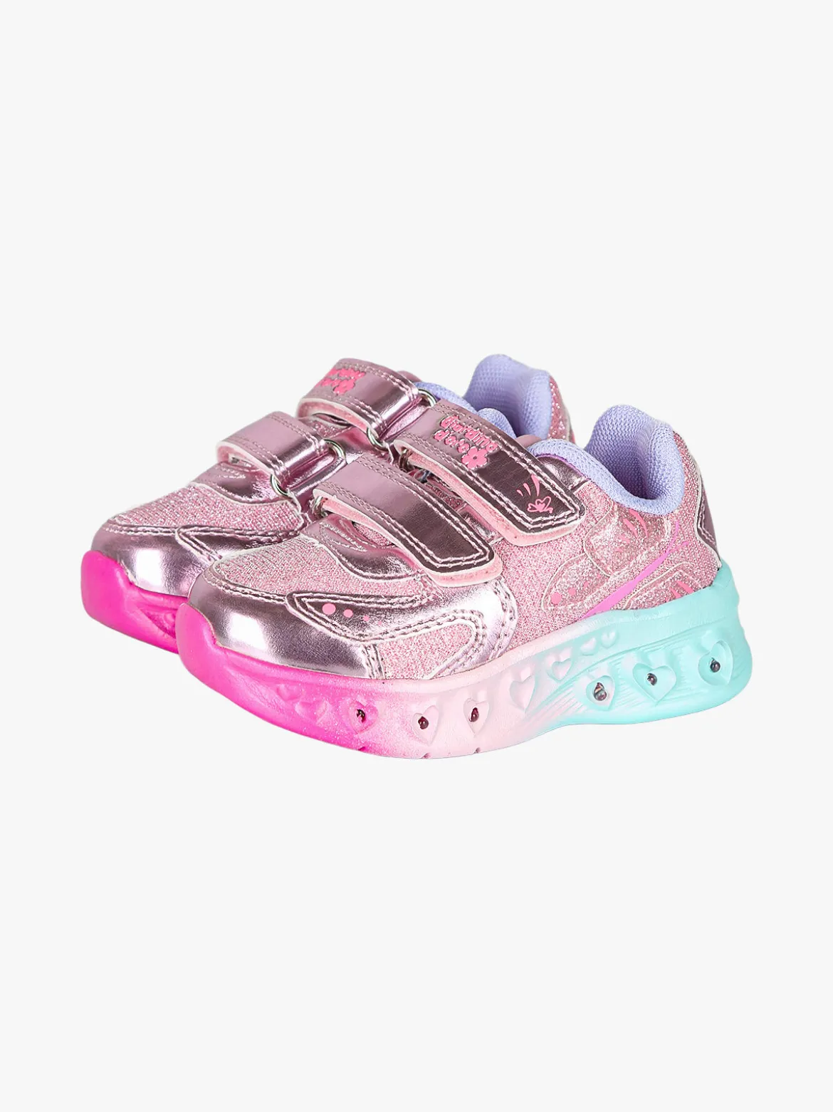 Giardino D'Oro Sneakers da bambina con luci e strappi - rosa