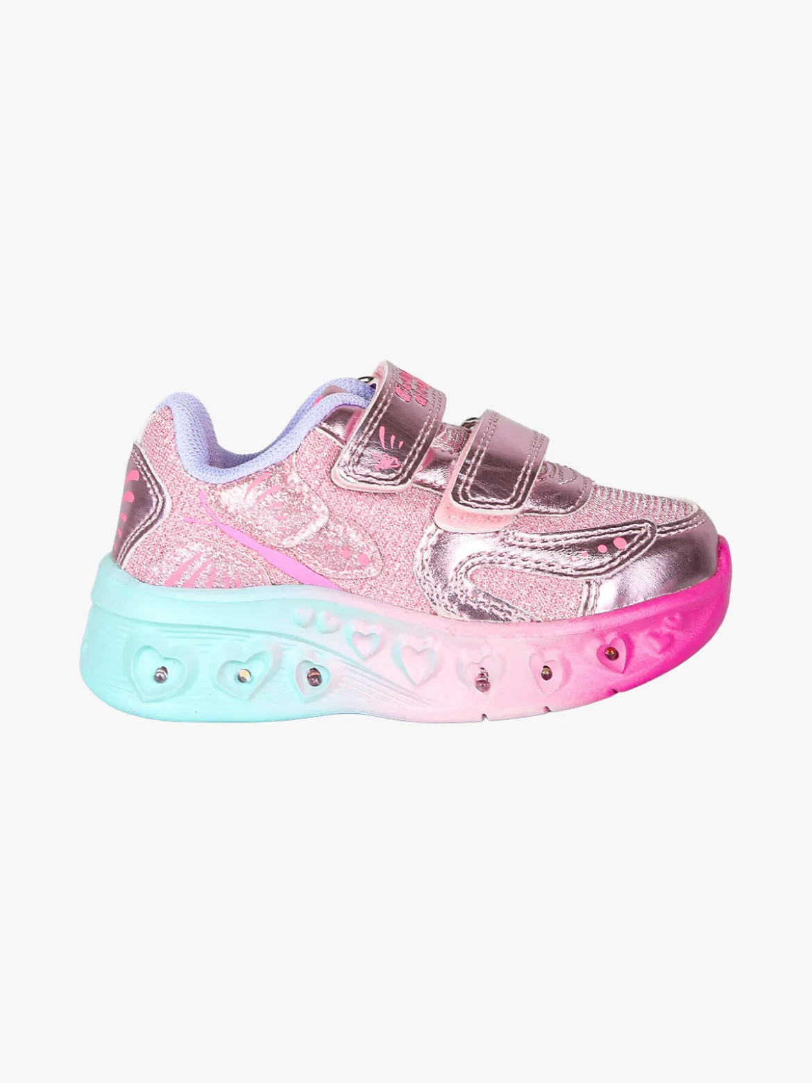 Giardino D'Oro Sneakers da bambina con luci e strappi - rosa