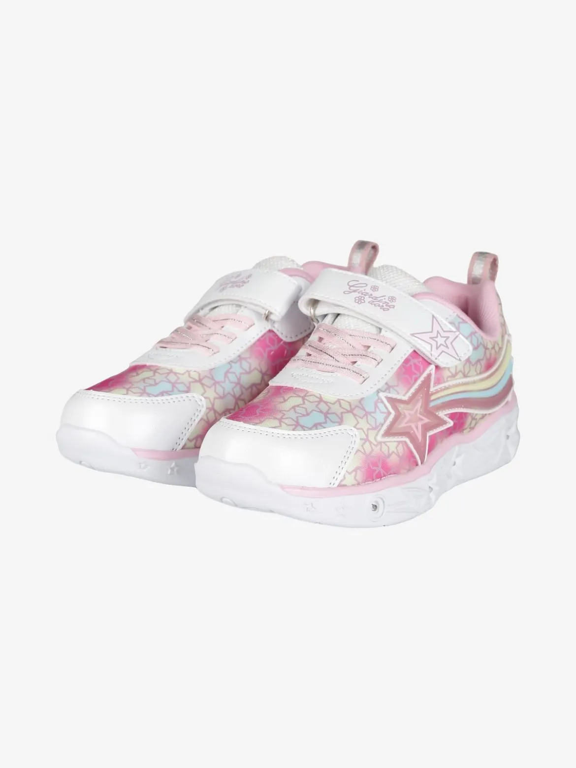 Giardino D'Oro Sneakers da bambina con strappo e luci