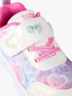 Giardino D'Oro Sneakers da bambina con strappo e luci - bianco