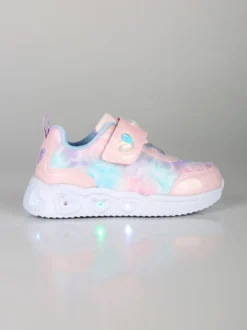 Giardino D'Oro Sneakers da bambina con strappo e luci - rosa