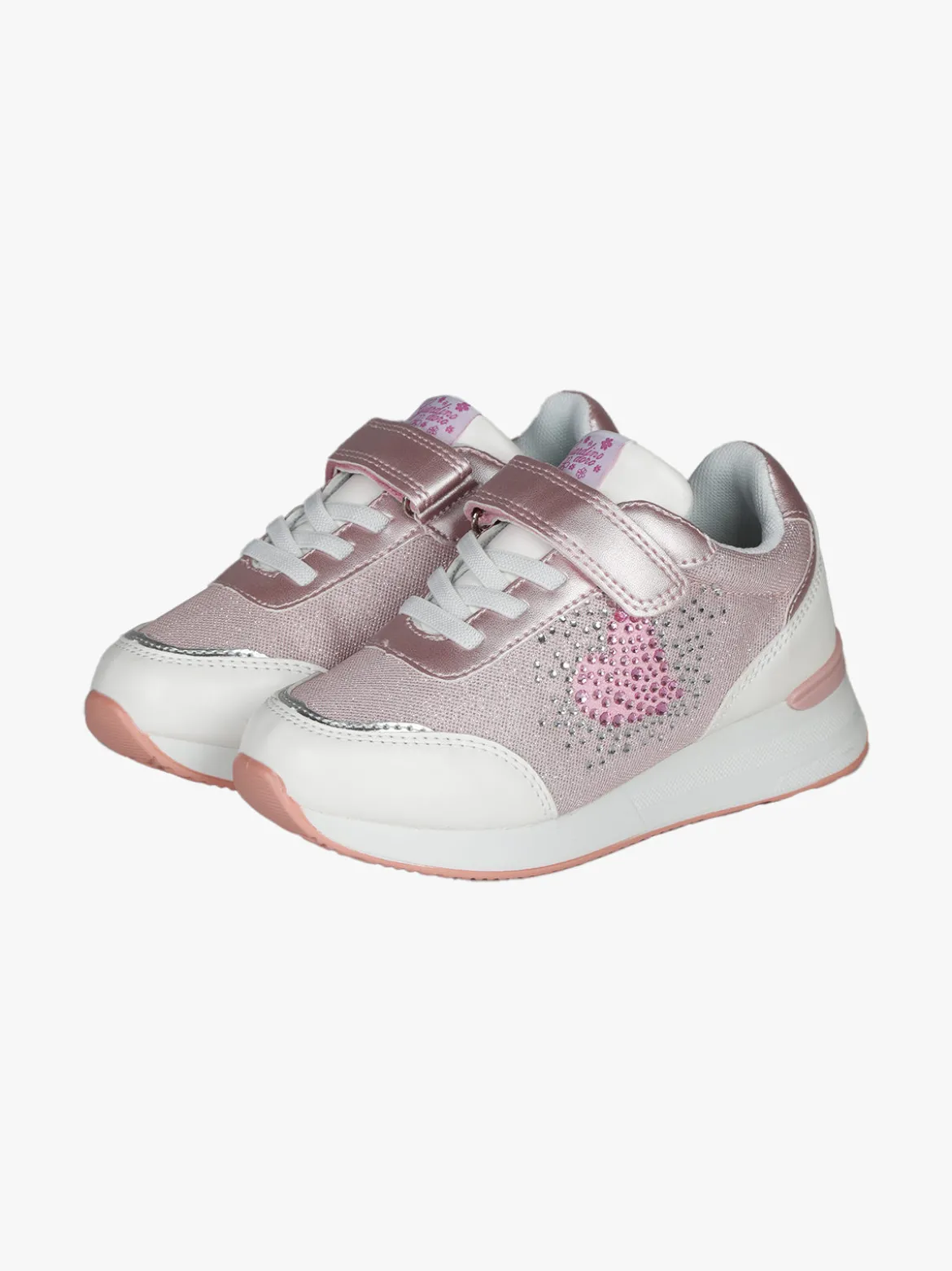 Giardino D'Oro Sneakers da bambina con zeppa e strass
