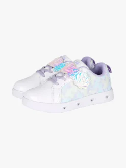 Giardino D'Oro Sneakers da ragazza basse con strappo e luci - bianco