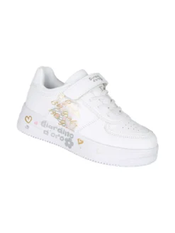 Giardino D'Oro Sneakers da ragazza con cinturino a strappo - bianco
