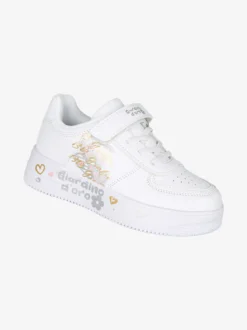 Giardino D'Oro Sneakers da ragazza con cinturino a strappo - bianco