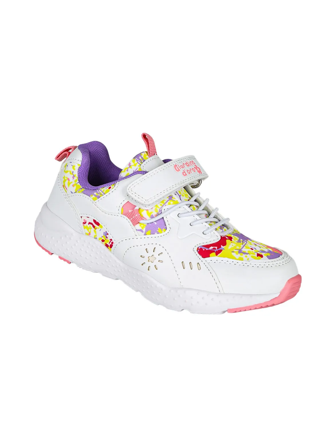 Giardino D'Oro Sneakers da ragazza con cinturino a strappo - bianco