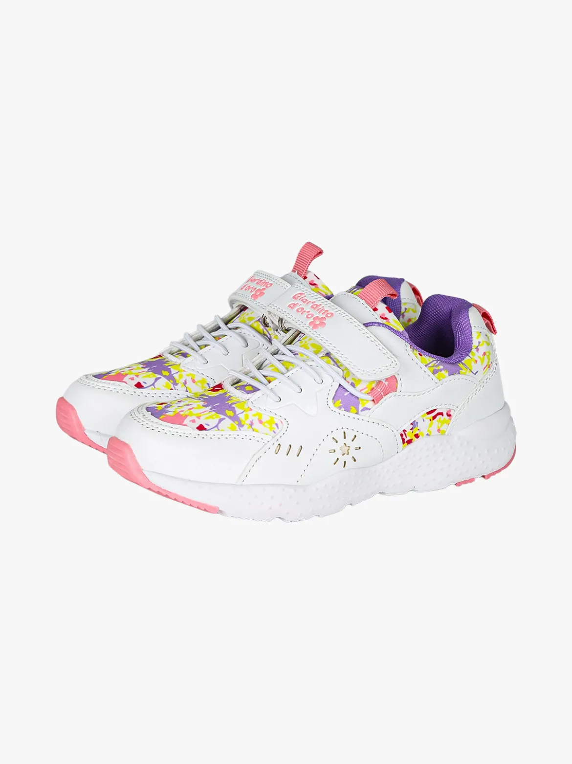Giardino D'Oro Sneakers da ragazza con cinturino a strappo - bianco