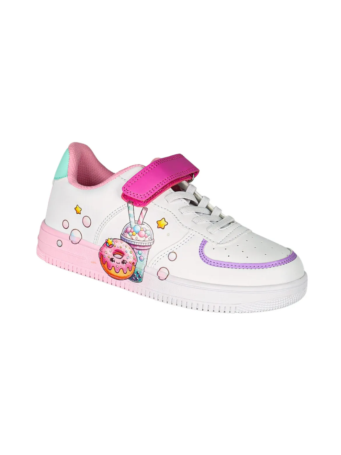 Giardino D'Oro Sneakers da ragazza con cinturino a strappo - fucsia