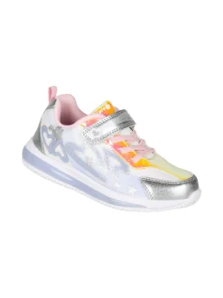 Giardino D'Oro Sneakers da ragazza con luci e cinturino a strappo - bianco