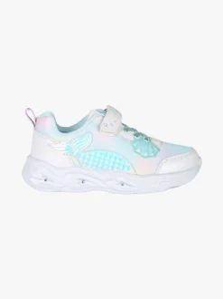 Giardino D'Oro Sneakers da ragazza con luci e cinturino a strappo - bianco