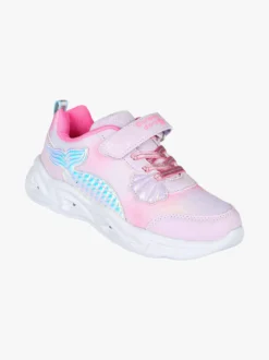 Giardino D'Oro Sneakers da ragazza con luci e cinturino a strappo - rosa