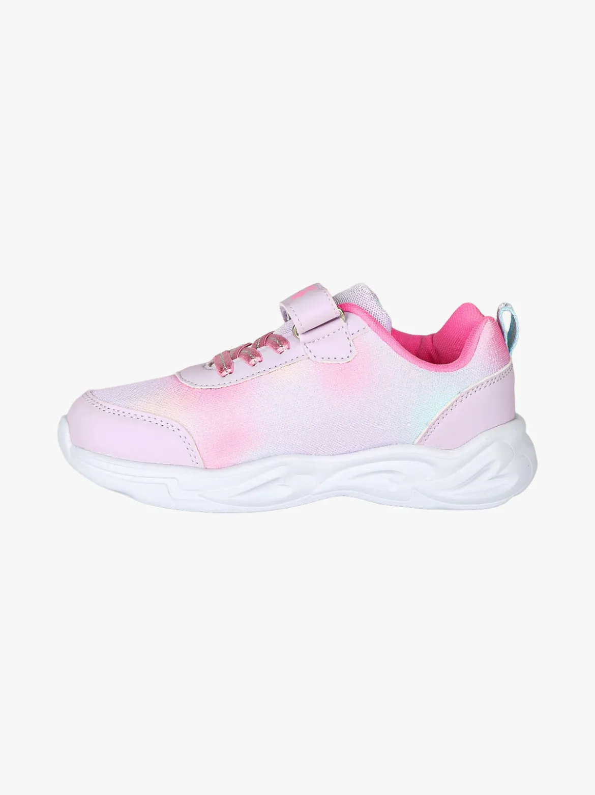 Giardino D'Oro Sneakers da ragazza con luci e cinturino a strappo - rosa