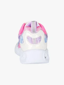 Giardino D'Oro Sneakers da ragazza con strappo e luci - bianco