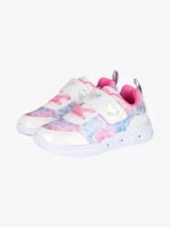 Giardino D'Oro Sneakers da ragazza con strappo e luci - bianco