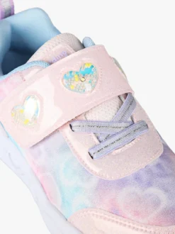 Giardino D'Oro Sneakers da ragazza con strappo e luci - rosa