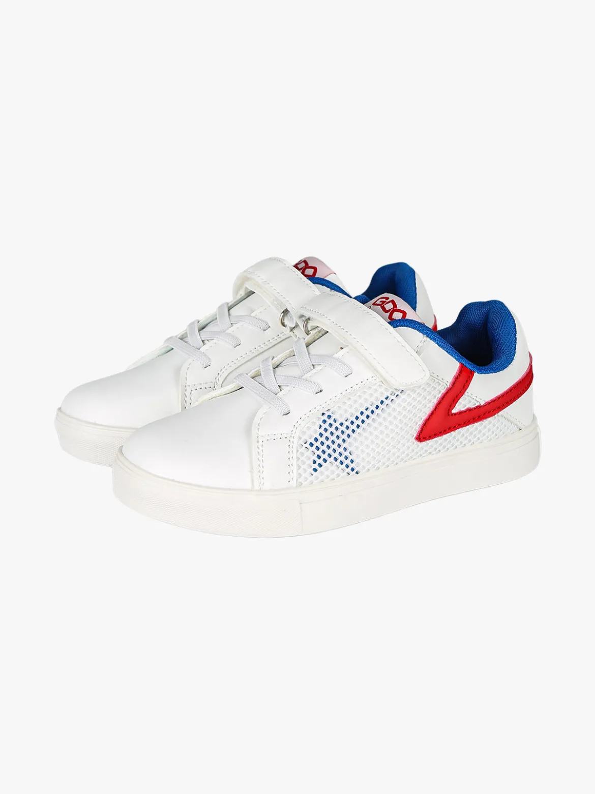 Giardino D'Oro Sneakers da ragazzo basse con cinturino a strappo - bianco