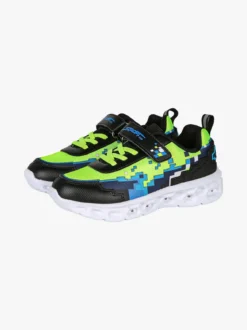 Giardino D'Oro Sneakers da ragazzo con luci e cinturino a strappo - nero
