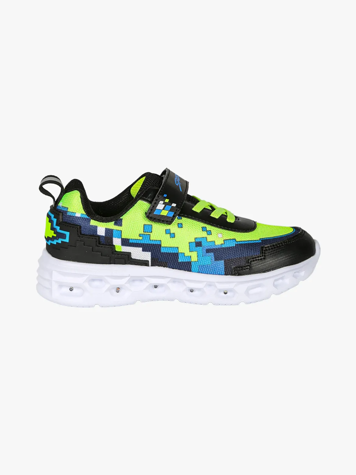 Giardino D'Oro Sneakers da ragazzo con luci e cinturino a strappo - nero