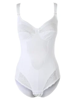 Gios 978 Body donna con pizzo COPPA B - bianco