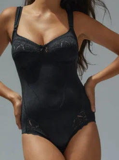 Gios 978 Body donna con pizzo COPPA B - nero